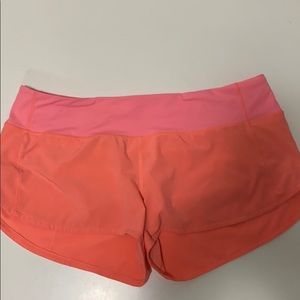 Lululemon shorts size 10 - hot pink
